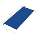 Miniatyrbillede 9 af 9: vidaXL foldbar havebænk med hynde 118 cm bambus