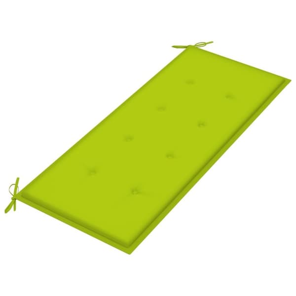 vidaXL foldbar havebænk med hynde 118 cm bambus