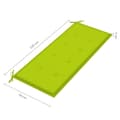 Miniatyrbillede 9 af 9: vidaXL foldbar havebænk med hynde 118 cm bambus