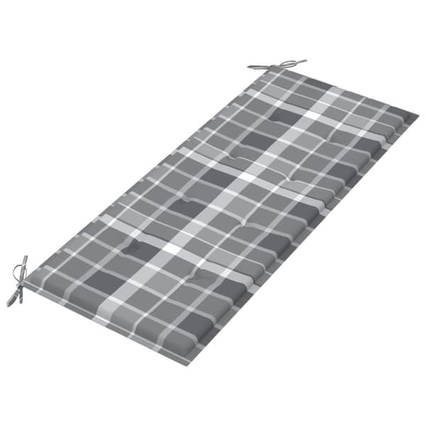 vidaXL foldbar havebænk med hynde 118 cm bambus