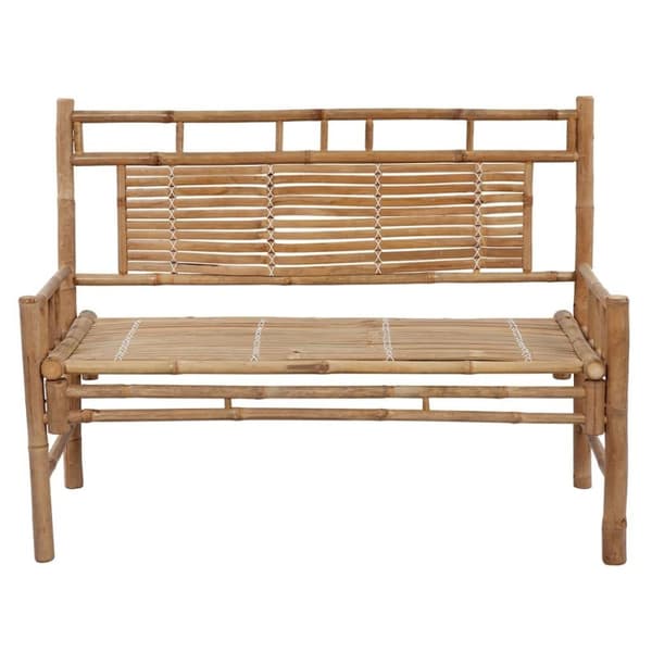 vidaXL Trädgårdsbänk med dyna 120 cm bambu