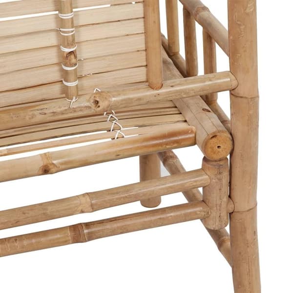 vidaXL Trädgårdsbänk med dyna 120 cm bambu