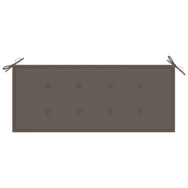 vidaXL Trädgårdsbänk med dyna 120 cm bambu