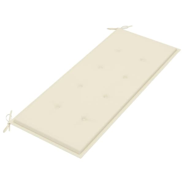 vidaXL Hagebenk med pute 120 cm bambus