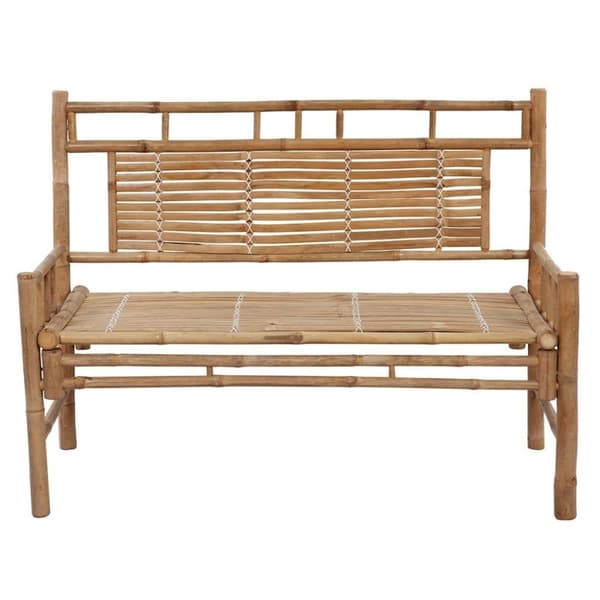 vidaXL Trädgårdsbänk med dyna 120 cm bambu
