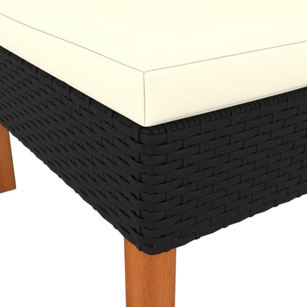 vidaXL hjørnedel til sofa polyrattan og massivt eukalyptustræ