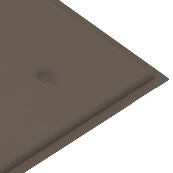 vidaXL Trädgårdsbänk med taupe dyna 112 cm massiv teak