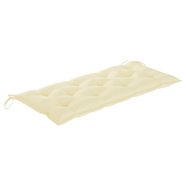 vidaXL Hopfällbar trädgårdsbänk med dyna 118 cm bambu