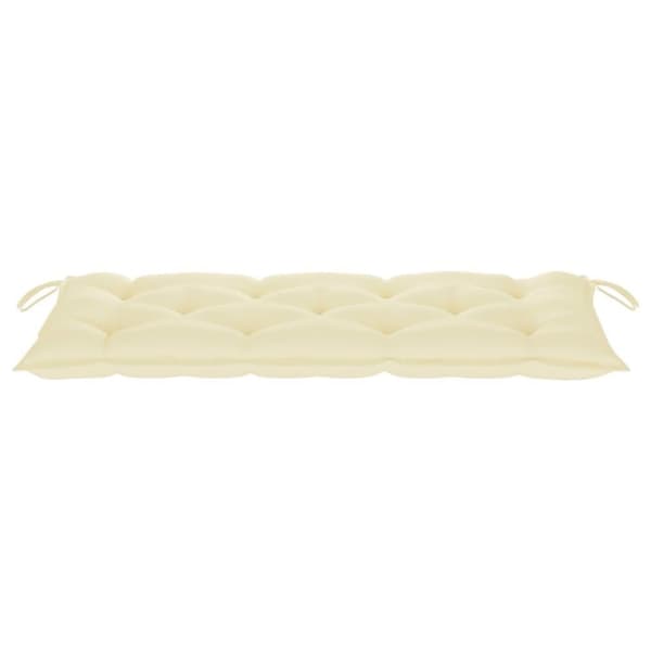 vidaXL Hopfällbar trädgårdsbänk med dyna 118 cm bambu