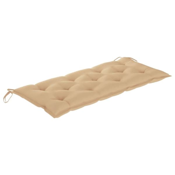 vidaXL foldbar havebænk med hynde 118 cm bambus