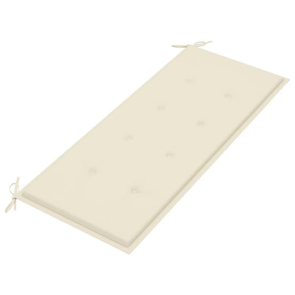 vidaXL Taitettava puutarhapenkki tyynyllä 118 cm bambu