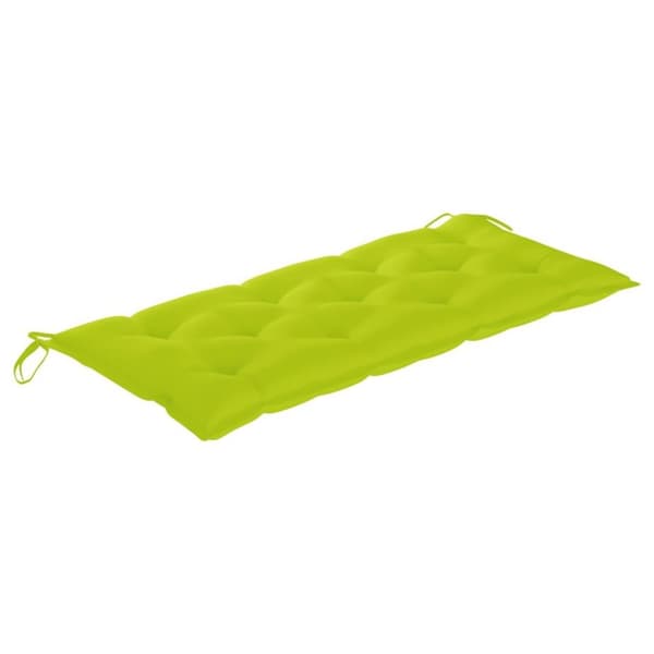 vidaXL foldbar havebænk med hynde 118 cm bambus