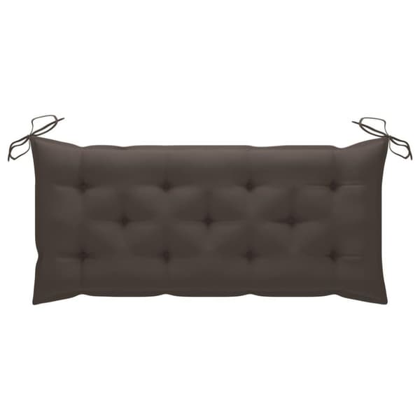 vidaXL foldbar havebænk med hynde 118 cm bambus
