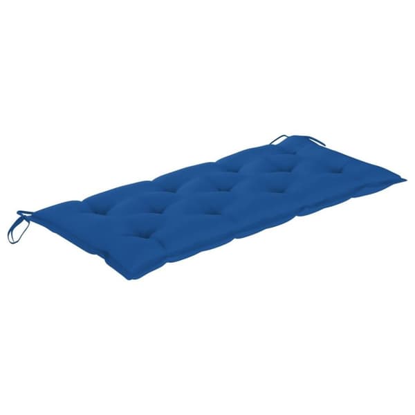 vidaXL foldbar havebænk med hynde 118 cm bambus