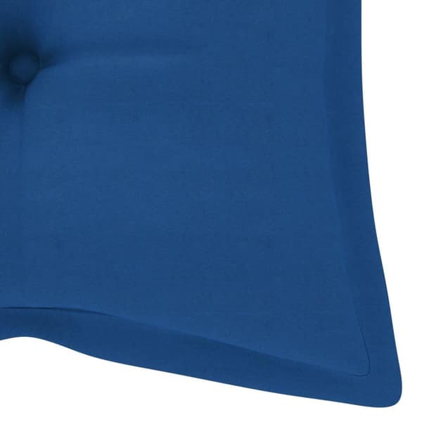 vidaXL foldbar havebænk med hynde 118 cm bambus
