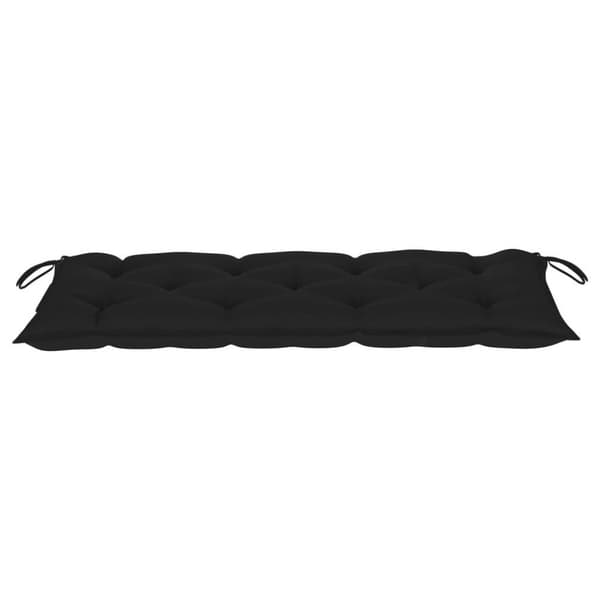vidaXL foldbar havebænk med hynde 118 cm bambus