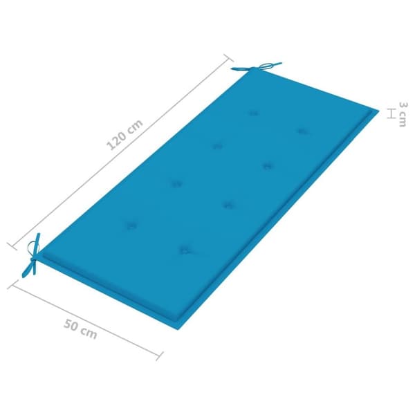 vidaXL Sammenleggbar Hagebenk med pute 118 cm bambus