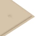 Miniatyrbild 8 av 11: vidaXL Bataviabänk med beige dyna 120 cm massiv teak
