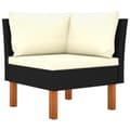Miniatyrbillede 3 af 7: vidaXL hjørnedele til sofa 2 stk. polyrattan og massivt eukalyptustræ