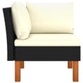 Miniatyrbillede 4 af 7: vidaXL hjørnedele til sofa 2 stk. polyrattan og massivt eukalyptustræ