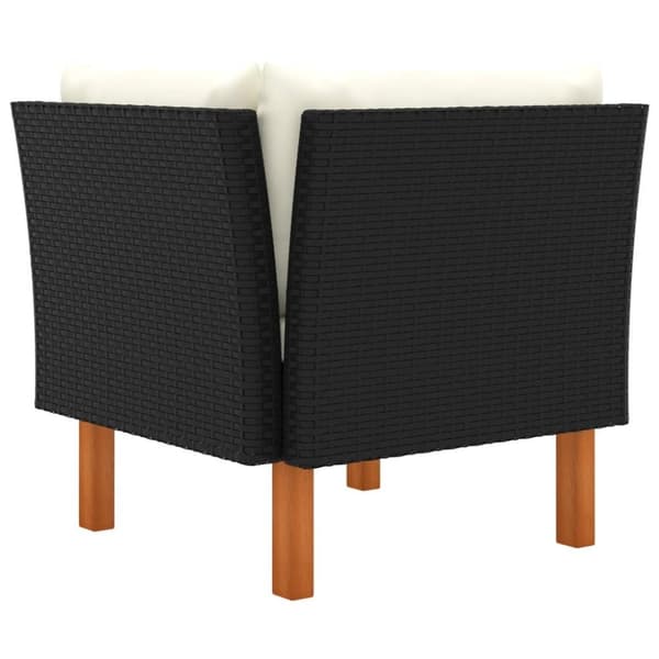 vidaXL hjørnedele til sofa 2 stk. polyrattan og massivt eukalyptustræ