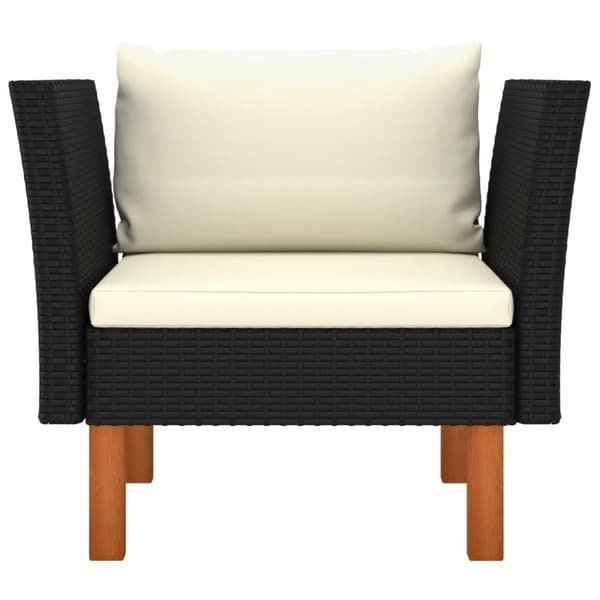 vidaXL havesofa polyrattan og massivt eukalyptustræ