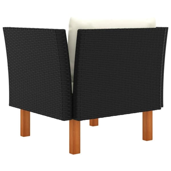 vidaXL havesofa polyrattan og massivt eukalyptustræ
