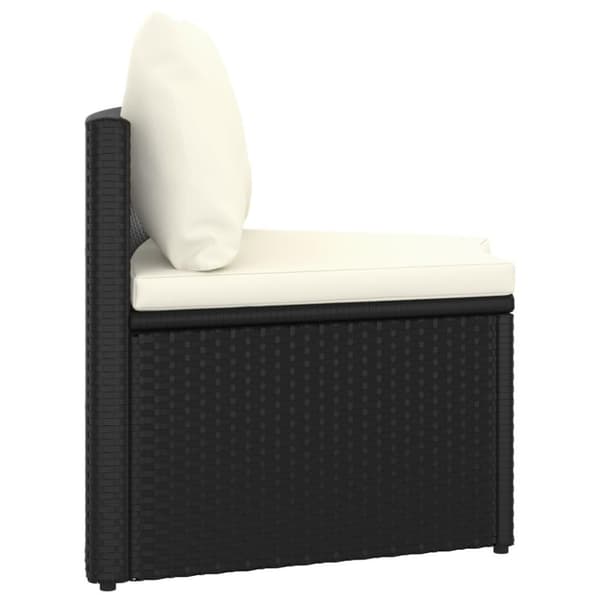 vidaXL sofasæt til haven 2 dele med hynder polyrattan sort