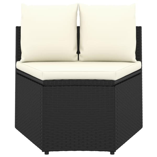 vidaXL sofasæt til haven 2 dele med hynder polyrattan sort