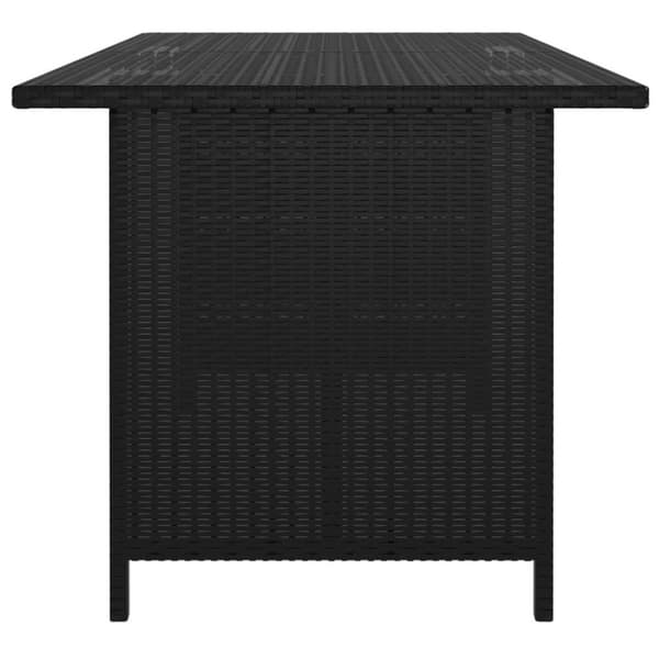 vidaXL havebord 110x70x65 cm polyrattan sort