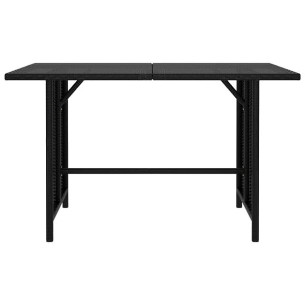vidaXL havebord 110x70x65 cm polyrattan sort