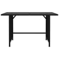 Miniatyrbillede 2 af 4: vidaXL havebord 110x70x65 cm polyrattan sort