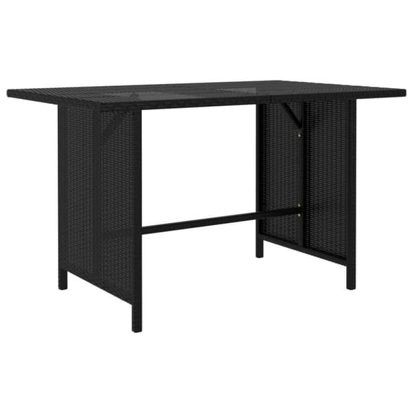 vidaXL havebord 110x70x65 cm polyrattan sort