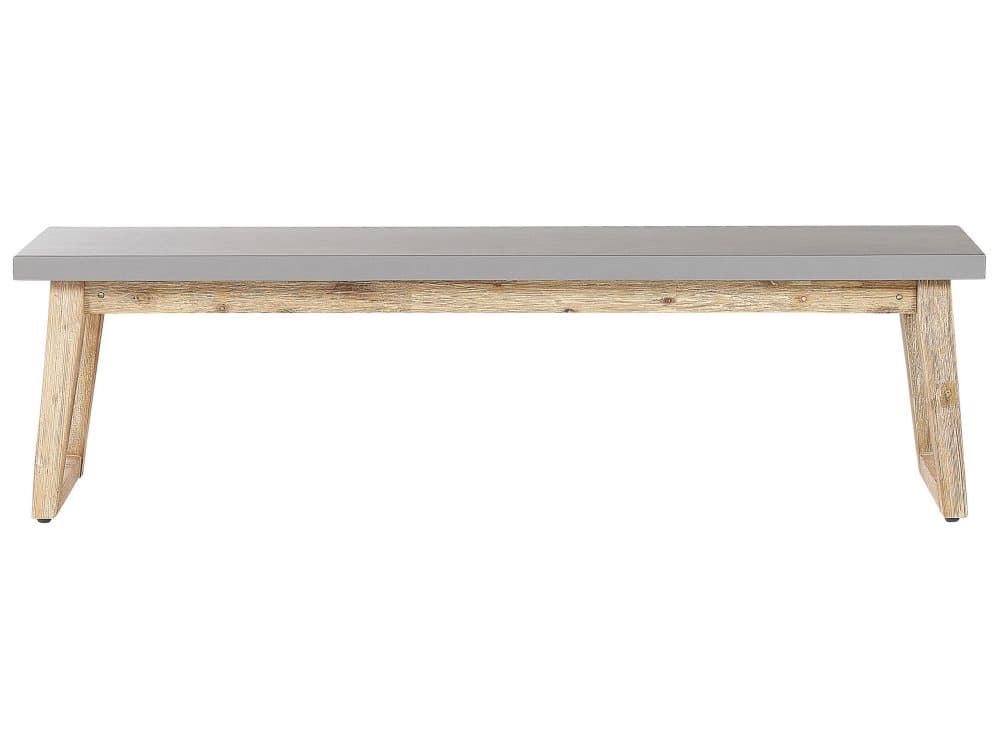 Trädgårdsbänk 160 cm grå ORIA