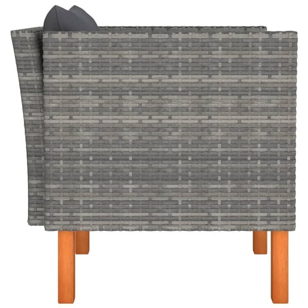 vidaXL Hagesofa polyrotting og heltre eukalyptus