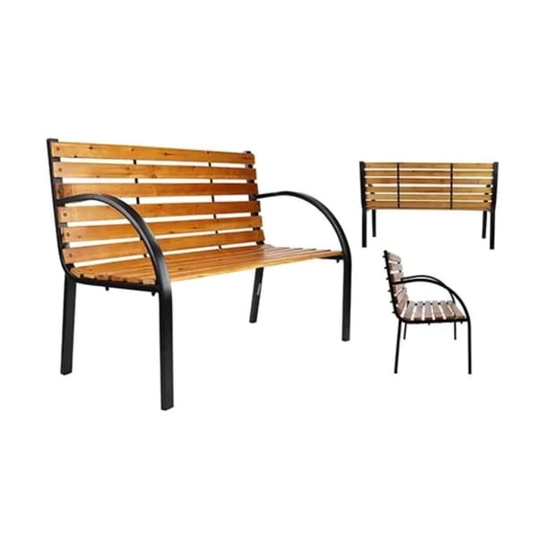HI Parkbenk brun 122x60x81 cm