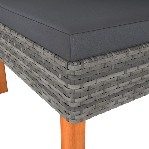 vidaXL hjørnedele til sofa 2 stk. polyrattan og massivt eukalyptustræ