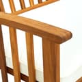 Miniatyrbilde 6 av 9: vidaXL Hagebenk med pute 147 cm heltre akasie