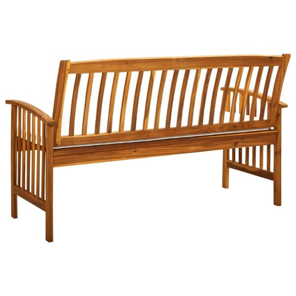 vidaXL Puutarhapenkki tyynyllä 147 cm täysi akasiapuu