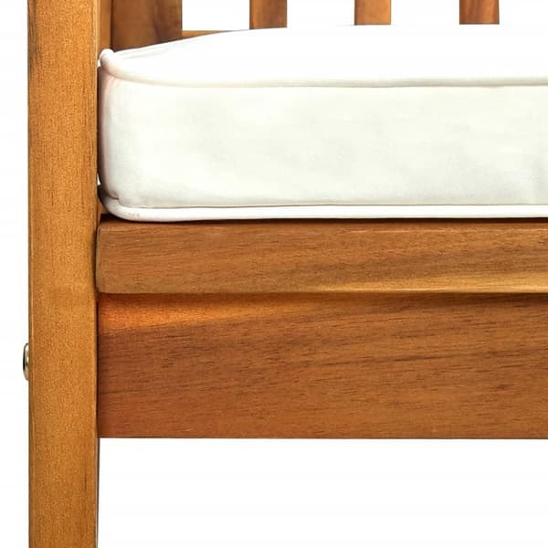 vidaXL Puutarhapenkki tyynyllä 147 cm täysi akasiapuu