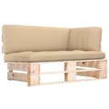 Miniatyrbillede 1 af 7: vidaXL hjørnemodul til pallesofa imprægneret fyrretræ