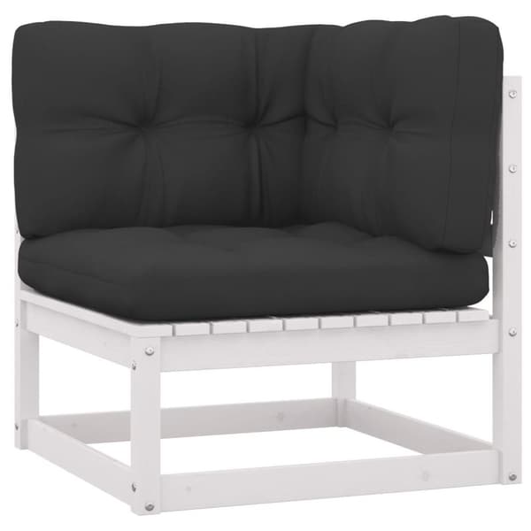 vidaXL 2-personers havesofa med hynder massivt fyrretræ