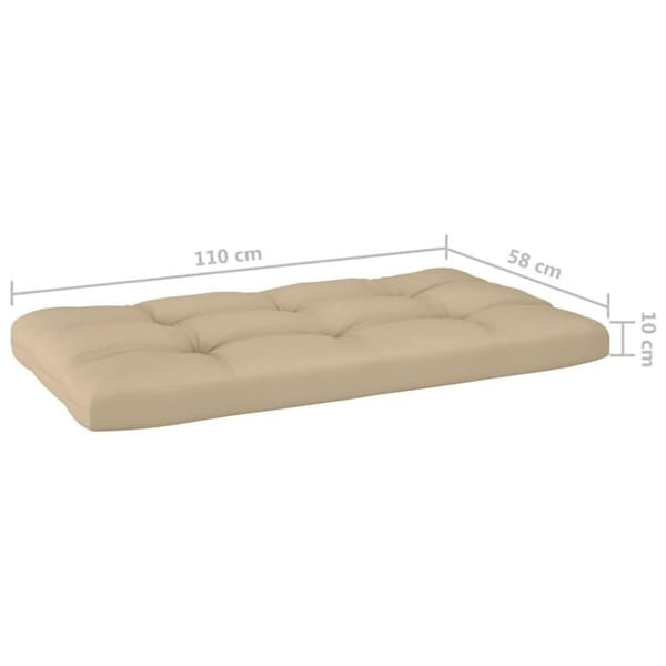 vidaXL Mittensektion till pallsoffa grå impregnerad furu