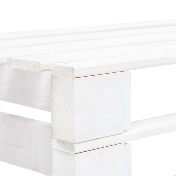 vidaXL Mittensektion till pallsoffa vit impregnerad furu