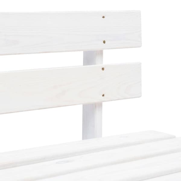 vidaXL Mittensektion till pallsoffa vit impregnerad furu