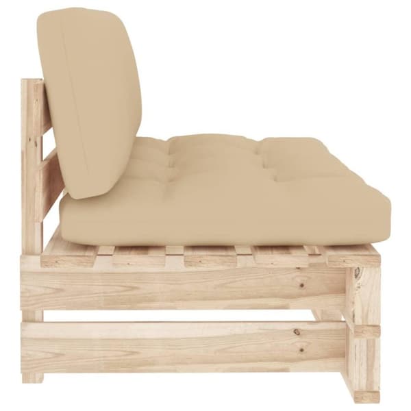 vidaXL Mittensektion till pallsoffa impregnerad furu