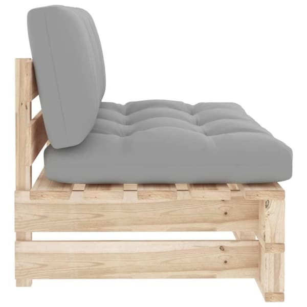 vidaXL Mittensektion till pallsoffa impregnerad furu
