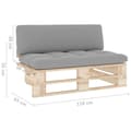 Miniatyrbild 6 av 8: vidaXL Mittensektion till pallsoffa impregnerad furu