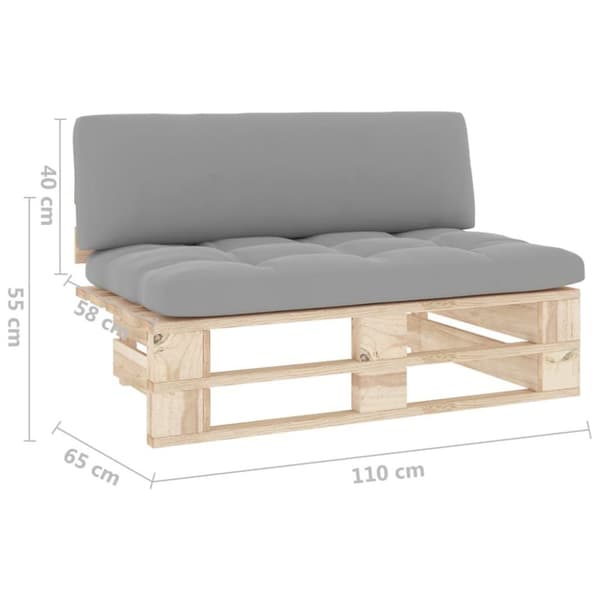 vidaXL Mittensektion till pallsoffa impregnerad furu