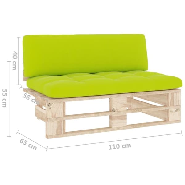 vidaXL midtermodul til pallesofa imprægneret fyrretræ